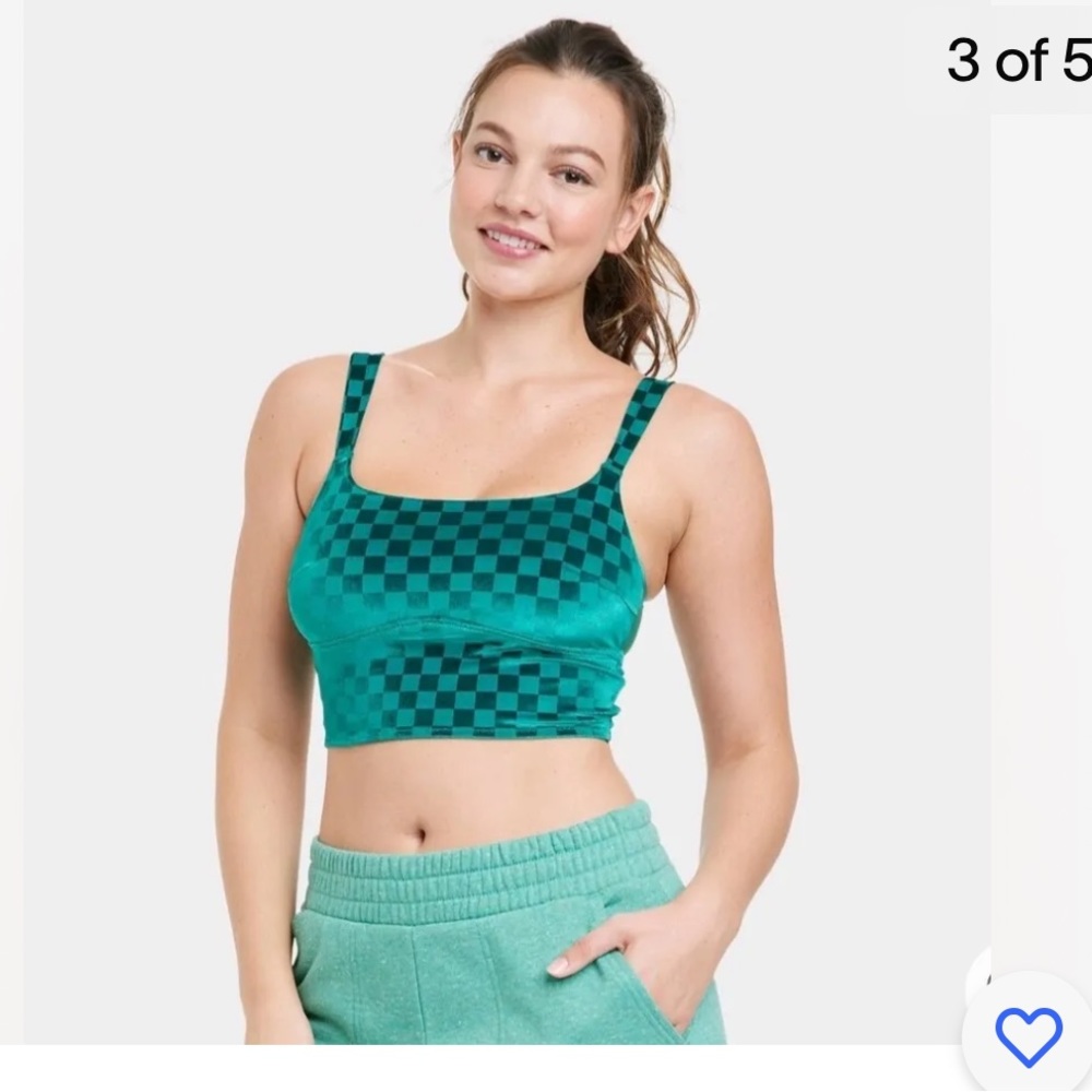 - New Colsie green velvet bralette lounge size M